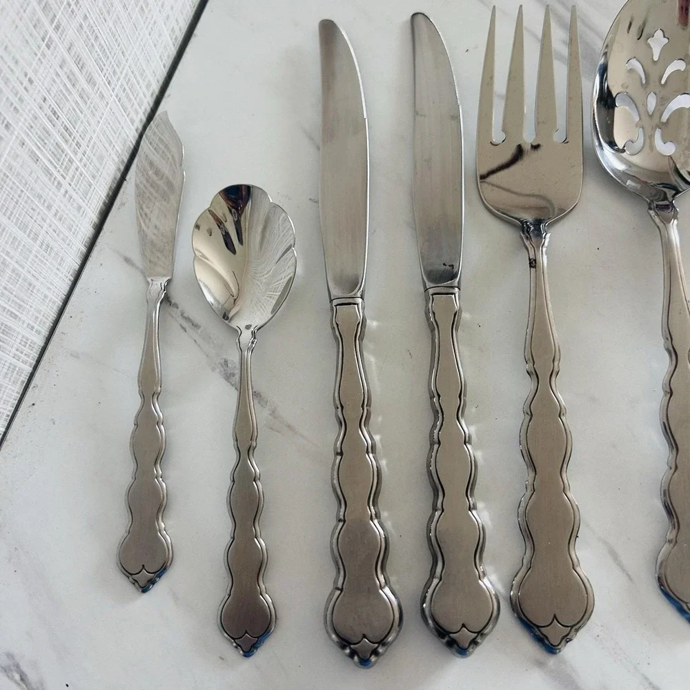 Oneida‎ VALERIE Stainless Distinction Deluxe HH Serving Set Flatware Lot of 9